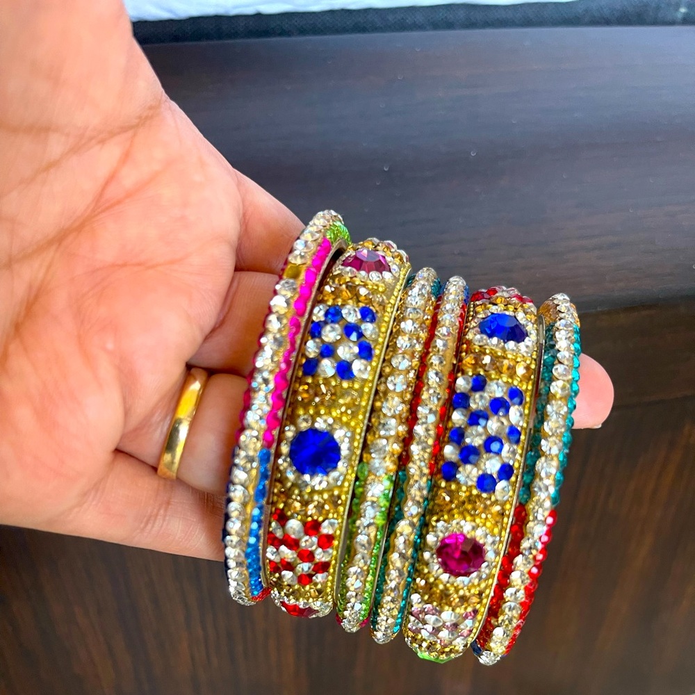 Multi-Colored Indian Party Bangles - image 1